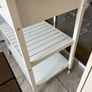 White wooden Kitchen island / utility trolley Image 4
