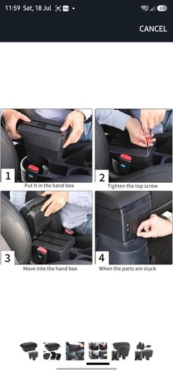 Armrest Box For Toyota For Aqua For Prius C Armrest Storage Box Dedicated Retrofit Parts Interior Accessories Car Armrests(B Black white 3USB)