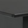 Garden Dining Table Black 190x90x74 cm Steel and Glass Image 5
