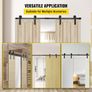 Barn Door Hardware Kit Barn Door Kit 14 Ft Carbon Steel For Double Doors Image 4