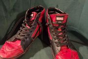 Vans X Marvel SK8-Hi Deadpool black and red leather sneakers