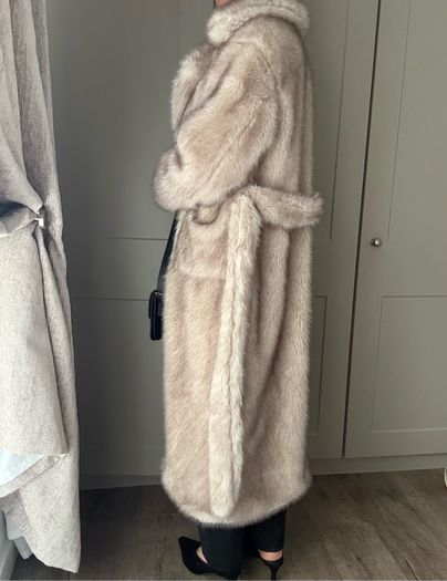 4th & Reckless Schiffer Belted Faux Fur Long Coat