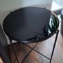Black glass top side table Image 2