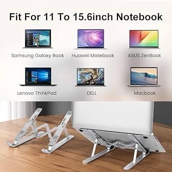 New Sale | Aluminum Adjustable Laptop Stand For Desk, Foldable Laptop Holder For Desk