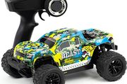 Blue Remote Controlled  remote control RC Car 45 km/h, 1:18, 2 Batteries, 4WD 100 m, Monster Truck RTR Buggy Vehicle Truck Remote Controlled Model Car