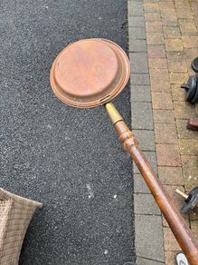 antique copper bed warmer