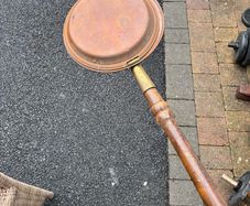 antique copper bed warmer