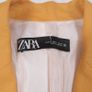 Zara Mustard Yellow Single-Breasted Linen Tailored Blazer Jacket Size S Image 4