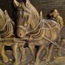 Vintage Solid Brass Horse Plough Coat Rack Image 4