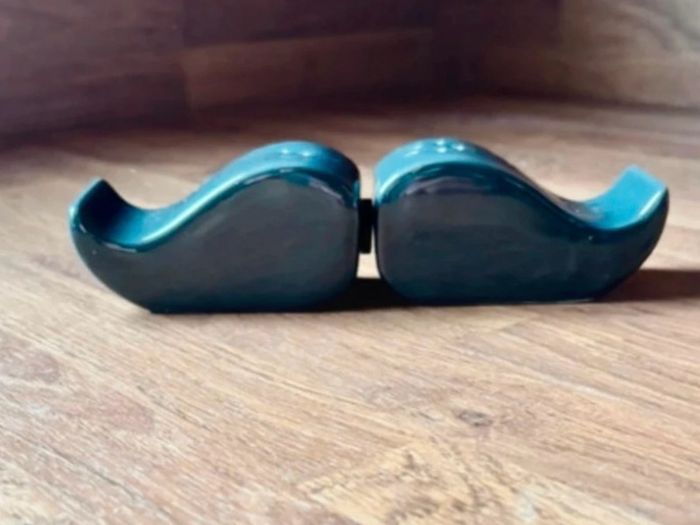 Primark Home Black Ceramic "Mustache" Salt & Pepper Shakers
