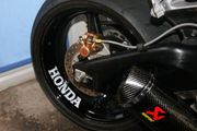 honda race wheels stickers x 2