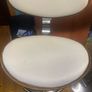 Two Cream Bar Stools Image 2