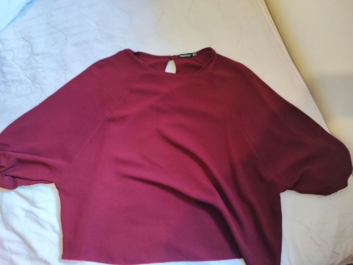Boohoo Burgundy top Size 8 UK