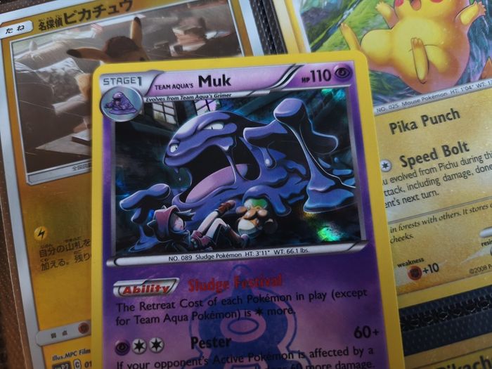 Team Aqua's Muk ! Holo Rare ! from Double Crisis Set ! 2015 ! Pokemon Card !