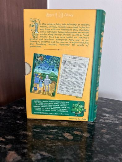 The Wonderful Wizard of Oz 252-Piece Double-Sided Jigsaw in a book-box