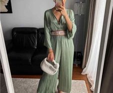 Zara Full Length Wrinkle Effect Jumpsuit