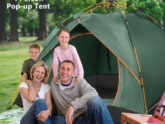 Hydraulic Dome Tent Canopy for Camping Automatic Waterproof Tents 3-4 Person Canopy Easy to Set up MULTIPLE COLOURS AVAILABLE (FREE POSTAGE)