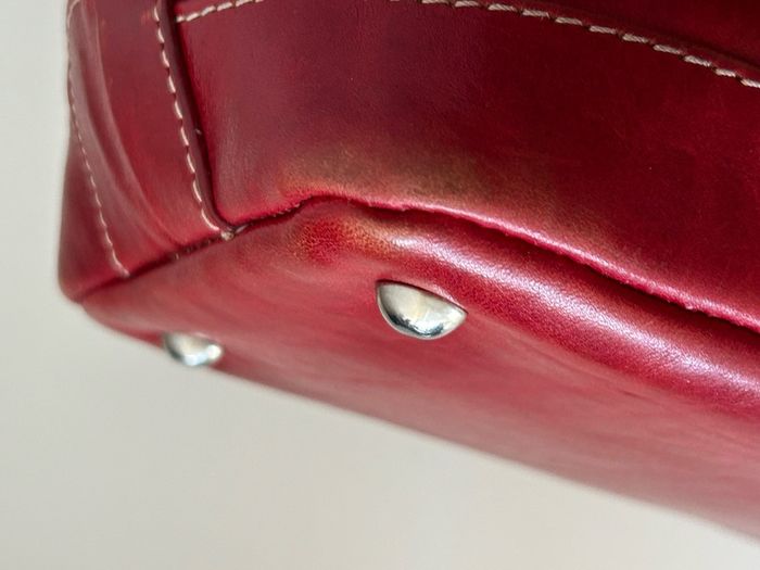 Red Leather Italian Made Handbag