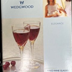 Set of 4 Wedgewood Crystal Wine Glasses, brand new in box.