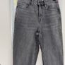 Ladies Grey Black High Rise Slim Straight Jeans Image 5