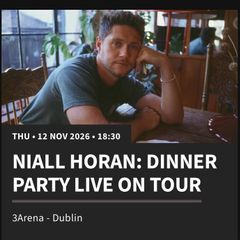 x2 Standing Tickets - Niall Horan