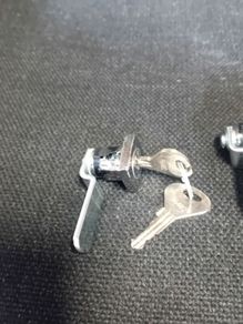 Steel cabinet locks with keys