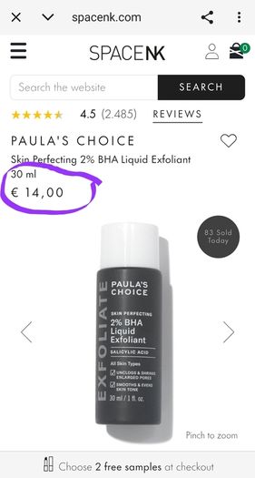Paula's Choice Skin Perfecting 2% BHA Liquid Exfoliant  30 ML