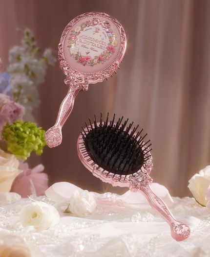 Flower Knows Midsummer Fairytale Paddle Brush in Pink