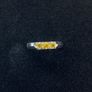 9ct white gold ring with yellow stones Image 2