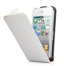 New Stylish Grip Flip Genuine Leather Case Cover Fits Apple Iphone 4s & 4