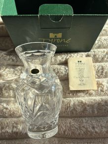 Vintage Tyrone Irish Crystal 6" Flared Vase (Boxed Set)