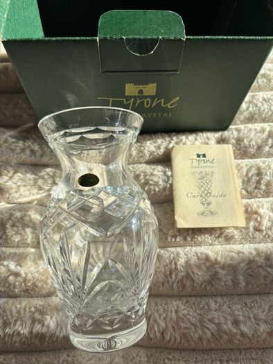 Vintage Tyrone Irish Crystal 6" Flared Vase (Boxed Set)