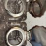Pair 1912 Sheffield silver top inkwell Image 9