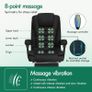 Office Chair with 8-point Massage Seat Heated, PC Desk Gaming Chair with Armrests Footrest High Back 150 Recliner Tilt Padded Swivel Fabric Linen, Black Image 3