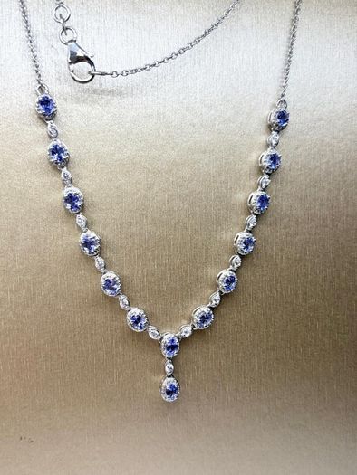 Tanzanite and Natural Zircon Necklace