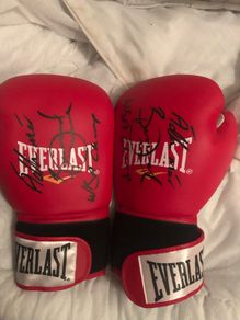 signed Bernard Dunne boxing gloves