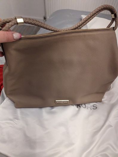 Michael Kors Lexington Large Shoulder Bag in Taupe