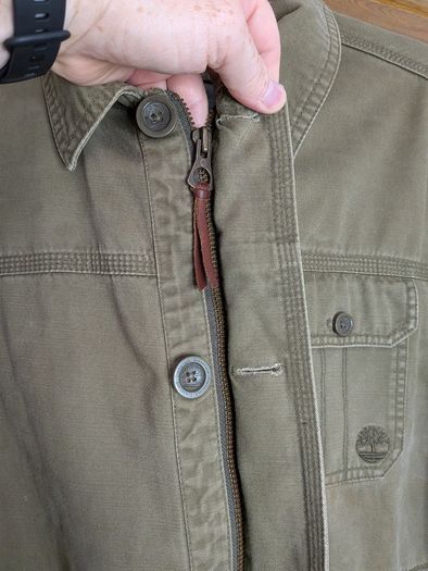 Timberland Men's Field Utility Jacket Size Large Khaki Canvas