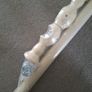 Pisa solid wood curtain poke / rail 8 feet / 240cm cream BNIB Image 4
