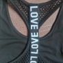 Black sports bra with white lettering, size 10 Image 5