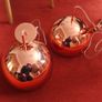 Copper ball pendant ceiling light x2 Image 2