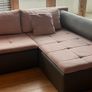 Large L Shaped couch sofa bed grey Image 4