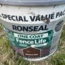 Ronseal One Coat Shed & Fence Protector Medium Oak 12L Image 3