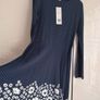 F&F Polka dots Girls Dress 12-13Y | New | Navy Blue Floral Image 4