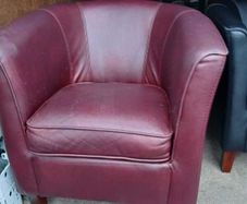 Tub chair leather