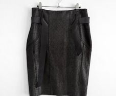 Pre Owned River Island Shimmer Metallic High-Waisted Pencil Skirt
