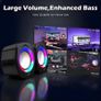 USB Wired Computer Speakers for Desktop PC  2.0 Wired Speaker for Monitor, Powered PC Speakers with 3.5mm JackBlack Image 7