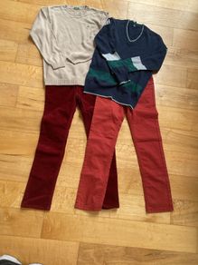 Bundle 8-9 years 2 Benetton jumpers, POP trousers, Verbaudet trousers