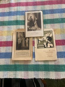 Vintage French communion cards x 3 1916-40