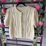 cardigan lemon cable knit statement button detail 12/14 Image 2